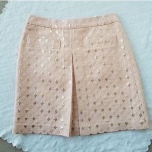 Pale Pink and Gold Pencil Skirt